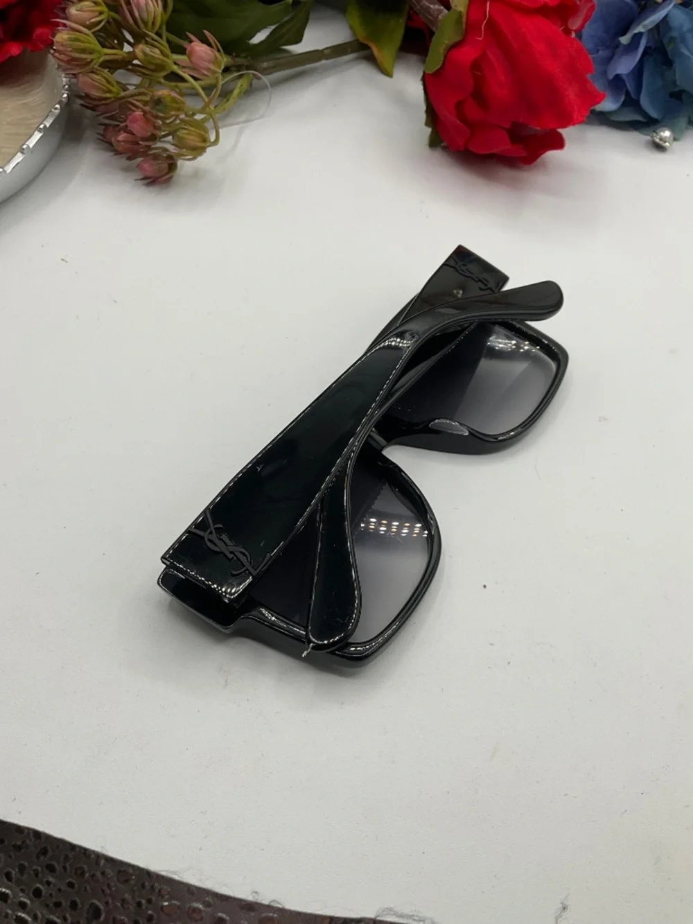 Saint Laurent SL M9/F 002 Shiny Black/Grey Gradient 56-15-145 Sunglasses